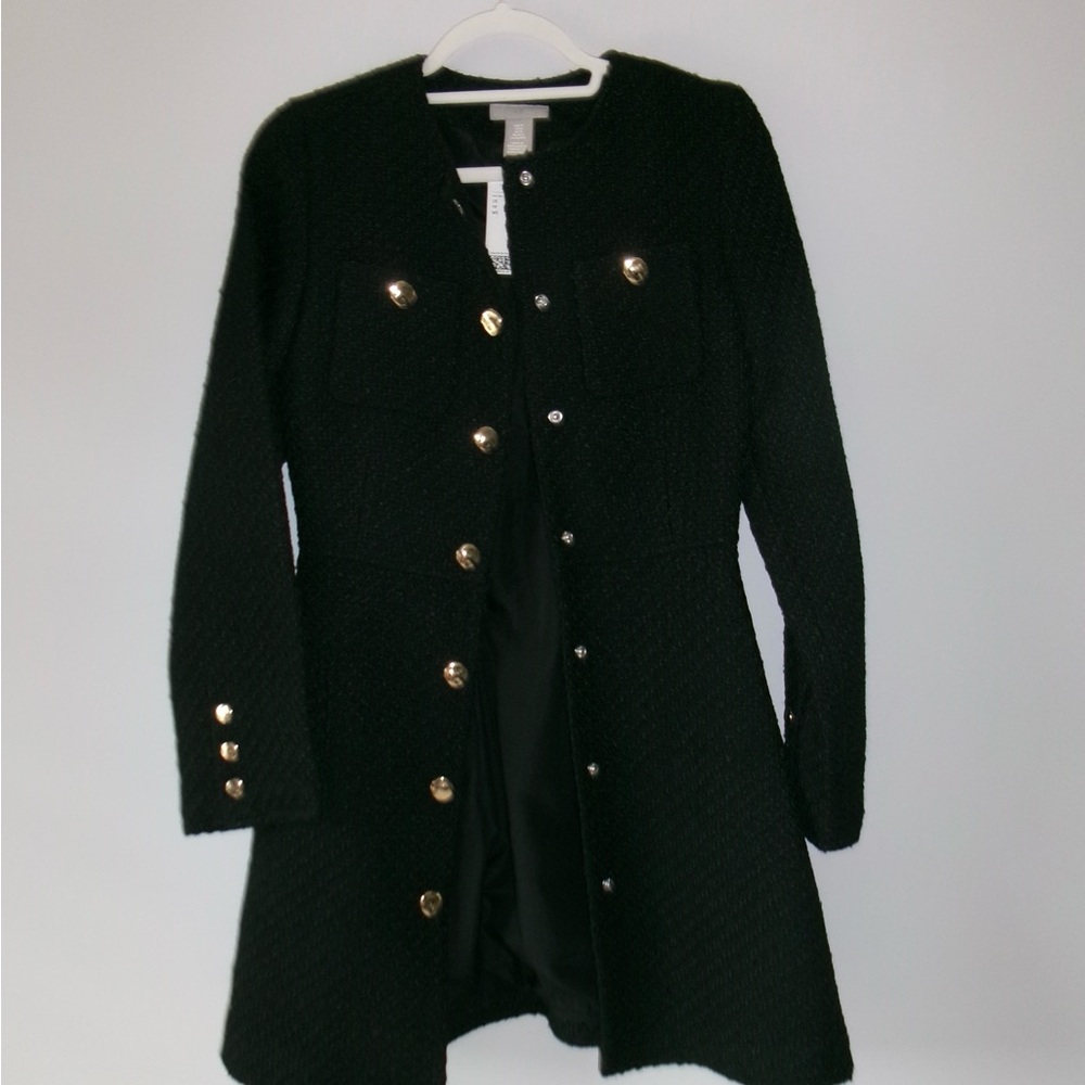 H&M Black and Gold Tweed Jacket